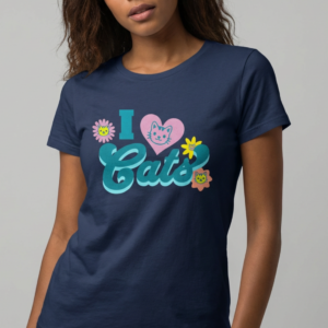 I Love Cats T-Shirt Navy
