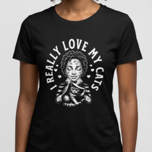 I Really Love My Cats T-Shirt Black 2