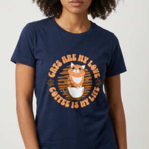 Cats Are My Love T-Shirt Navy