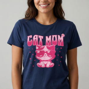 Cat mom 1 navy