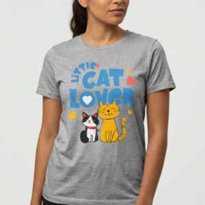 Little Cat Lover T-Shirt Grey
